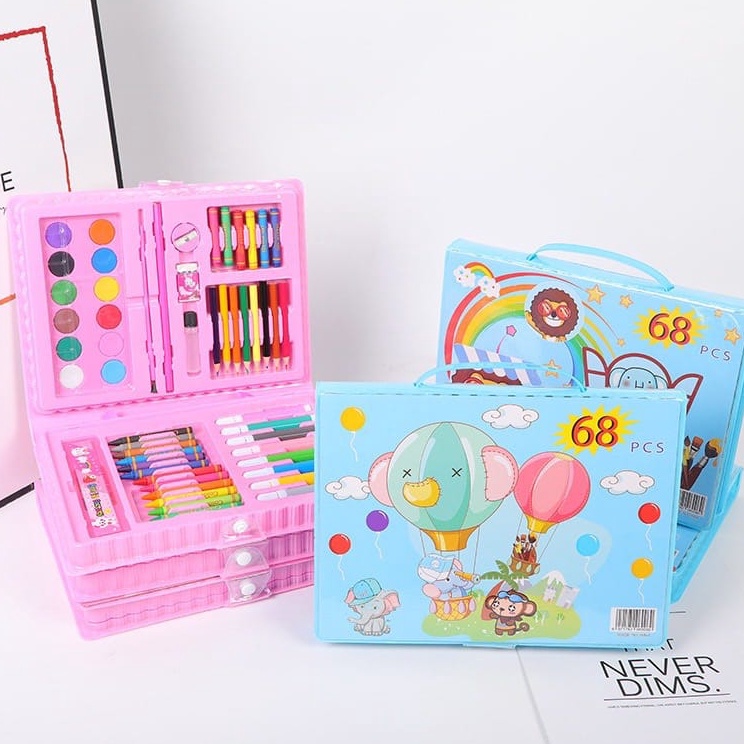 

Super Obral Crayon Set 68pcs Krayon Mewarnai Anak 68pcs Pensil Warna Set 68pcs