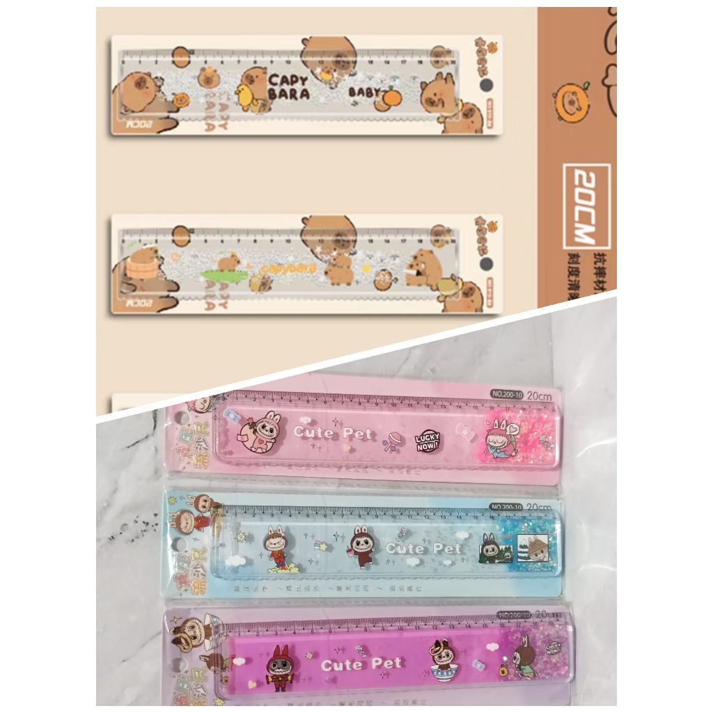 

Penggaris Lucu Pasir Capybara / Quicksand Ruler Capybara Labubu