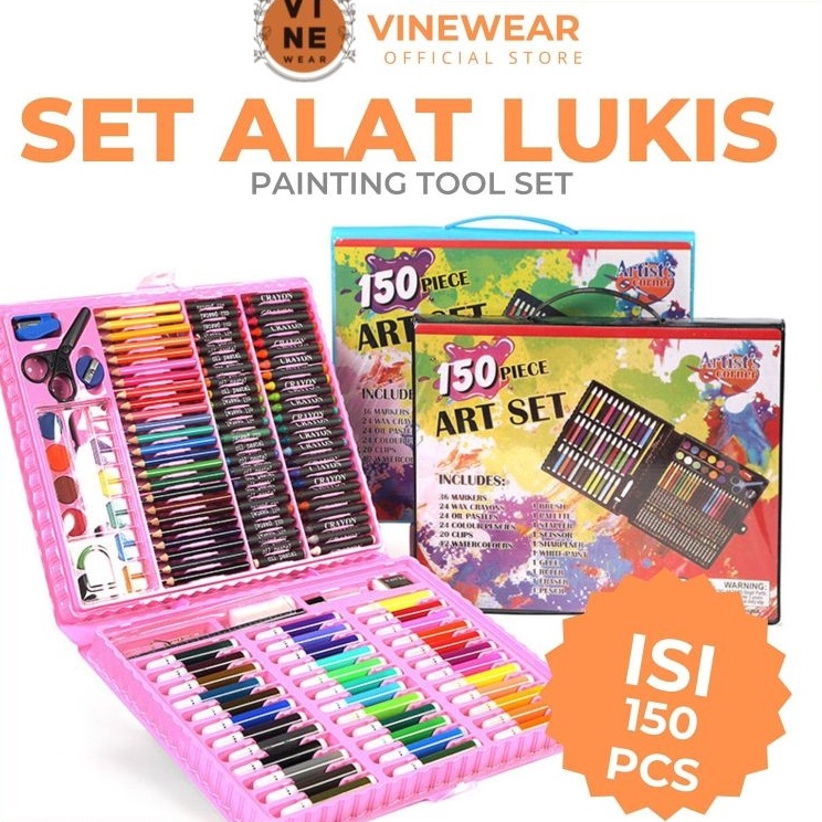 

Murah Terupdate Alat Lukis Art set Isi 15 Pcs Pensil Warna Set Anak Crayon