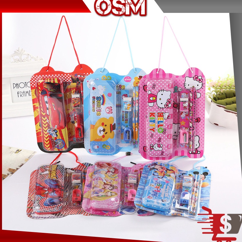 

Kualitas Terbaik OSM S6139 Set Alat Tulis Unisex Lucu Fancy Set Anak Motif Karakter Lucu Set Alat Tulis 6 in 1 Stationery Set Souvenir Anak