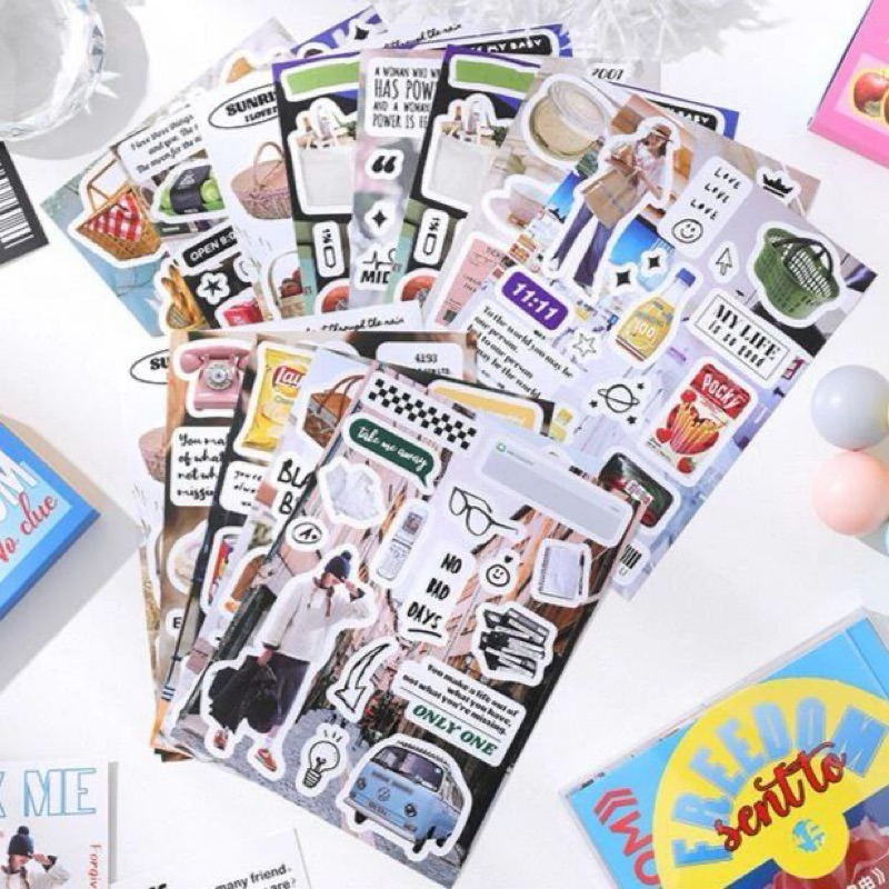 

My Stationery 4 Sheets KOREAN MAGAZINE SHARED HEARTBEAT Style Fashion DIY Diary Sticker