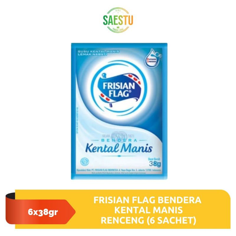 

Susu Kental Manis Bendera Frisian Flag 38gr Renceng (6 Sachet) / Ecer