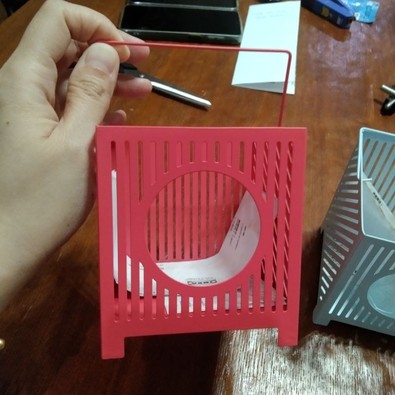 IKEA tempat lilin coin bahan besi keranjang tealight holder