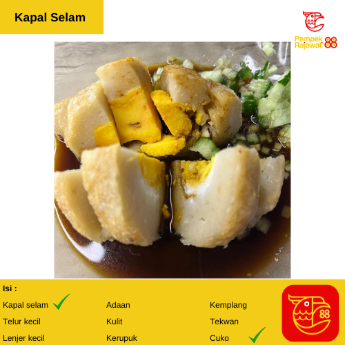 

Pempek Palembang Asli Rajawali88 Paket Kapal Selem Sendirian (1pcs)