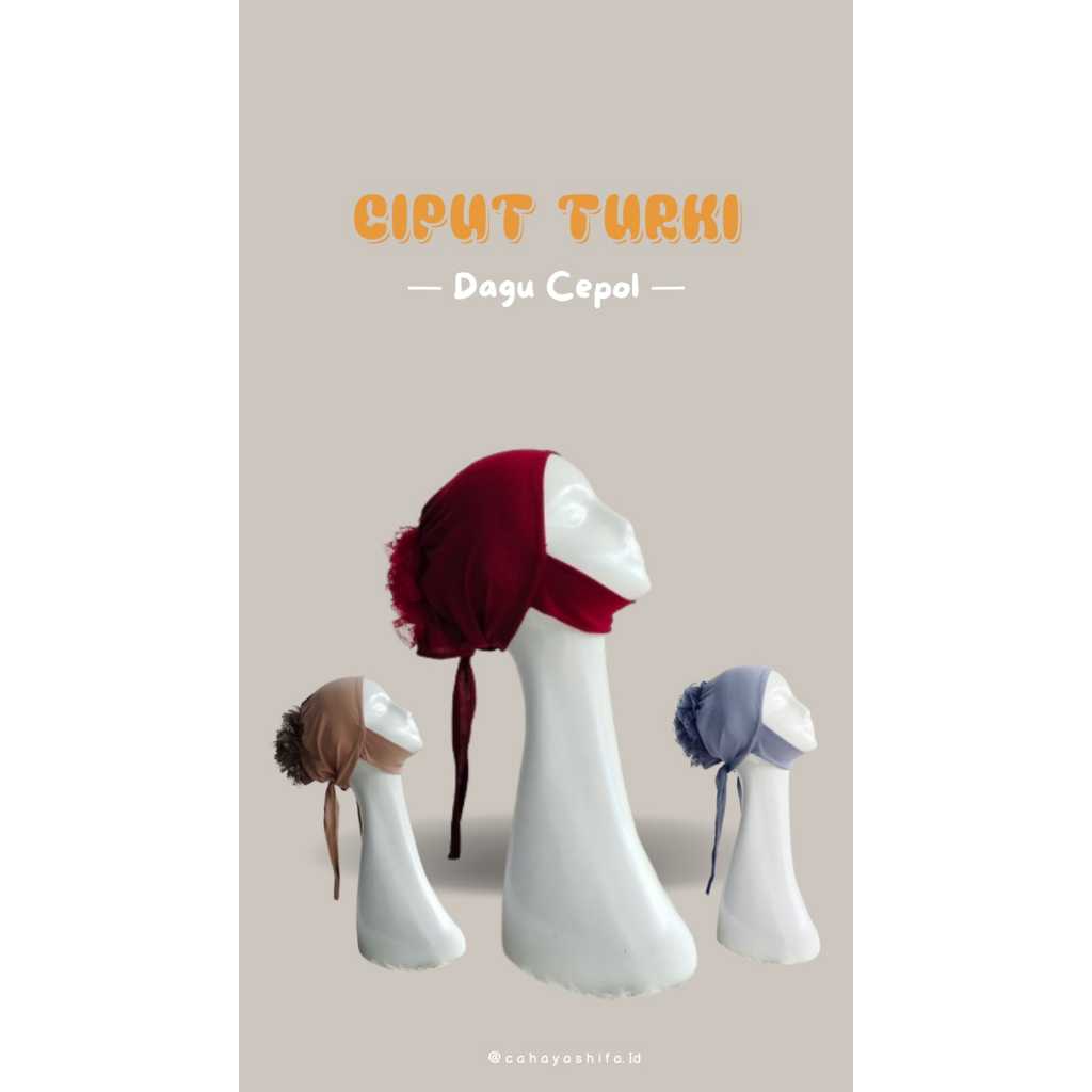 (YASMIN) CIPUT TURKI TALI DAGU CEPOL/INNER CEPOL TURKI/CEPOL HIJAB INSTAN PREMIUM
