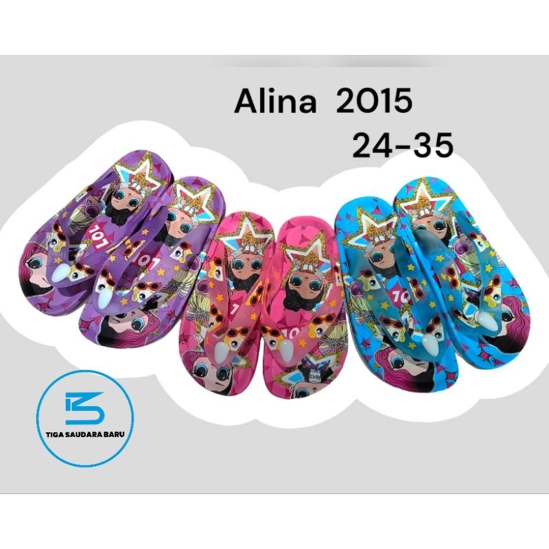 sandal Alina XM 2015 LOL & DONALD DUCK sandal jepit anak perempuan motif