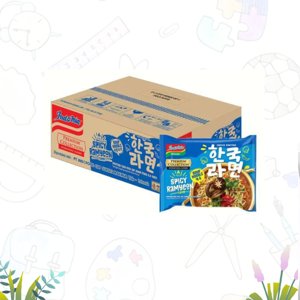 

Indomie Mie Kuah Spicy Ramyeon Rasa Sup Jamur Pedas Ala Korea 83gr 1 KARTON