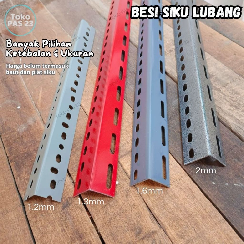Toko PAS 23 Koleksi | Besi Siku Lubang Potongan Siap Pakai Untuk Rak Serbaguna dan Rak Susun