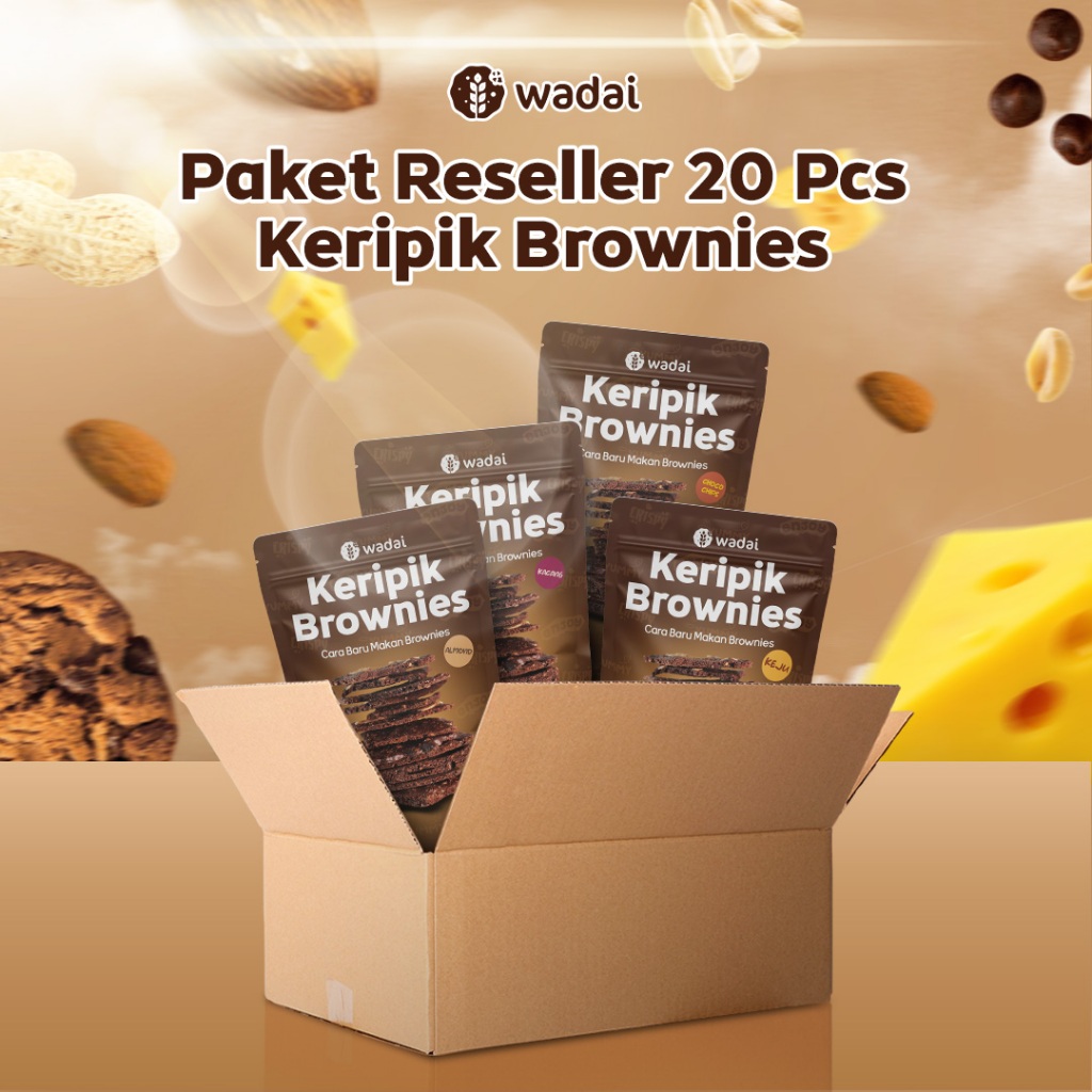 

Paket Bundling Reseller 20 Pcs Cemilan Kue Kering Wadai Keripik Brownies Murah Bisa COD