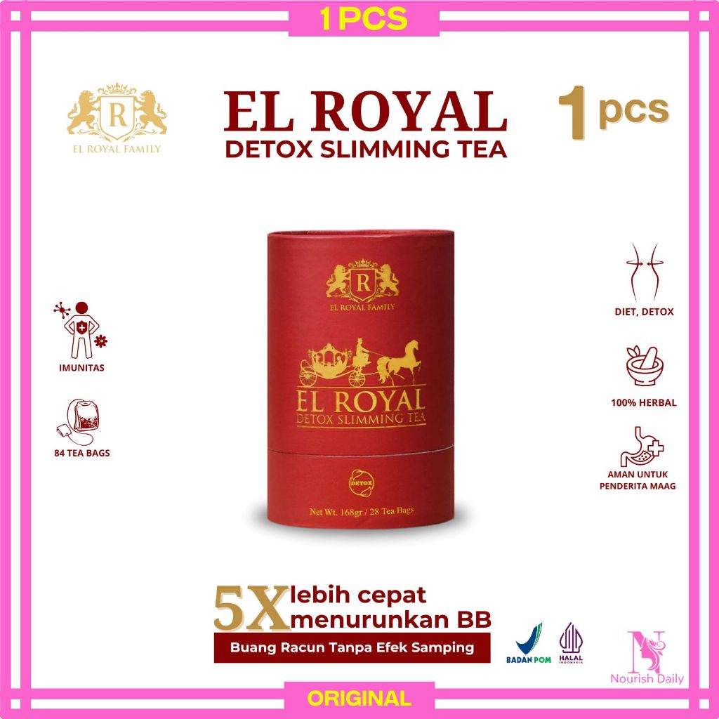 

El Royal Detox Slimming Tea - Teh Diet 5X Lebih Cepat Menurunkan BB & Ampuh Membantu Melangsingkan