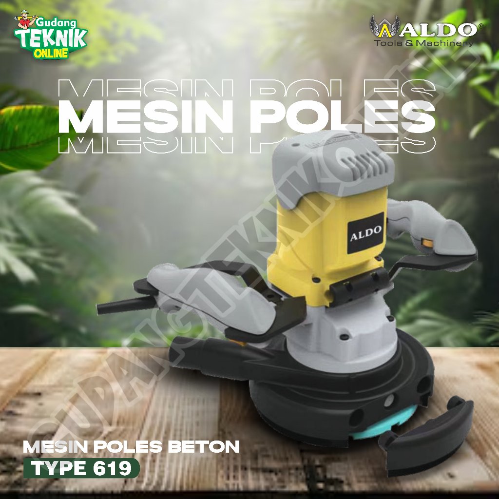 Mesin Poles Grinder Beton 7" 1900W ALDO 619 / Grinder Beton Poles Lantai 7inch 180mm  - Grinder Pole