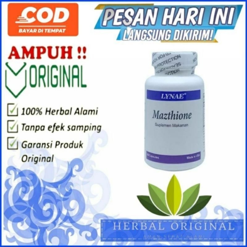 Mazthione Original USA Suplemen Kecantikan Obat Pemutih Badan (60 Kapsul) Asli LYNAE
