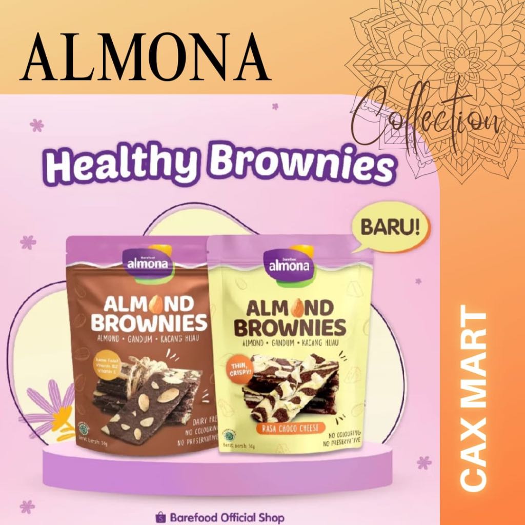 

ALMONA Almond Cookies Brownies | Snack Sehat