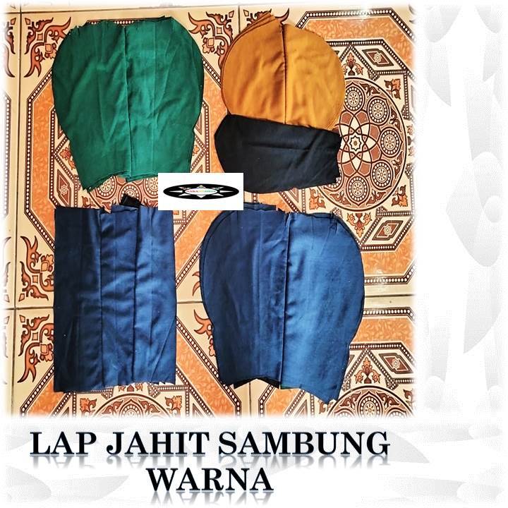 kain lap majun sambung warna - putih