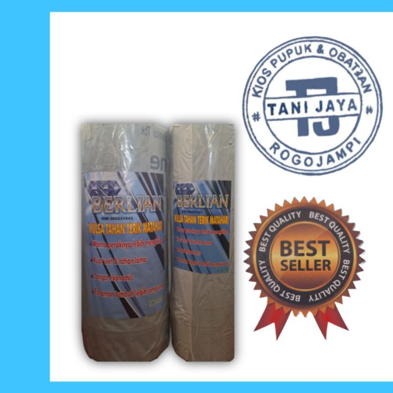 PLASTIK MULSA HITAM PERAK CAP BERLIAN UKURAN 100CM - 140CM