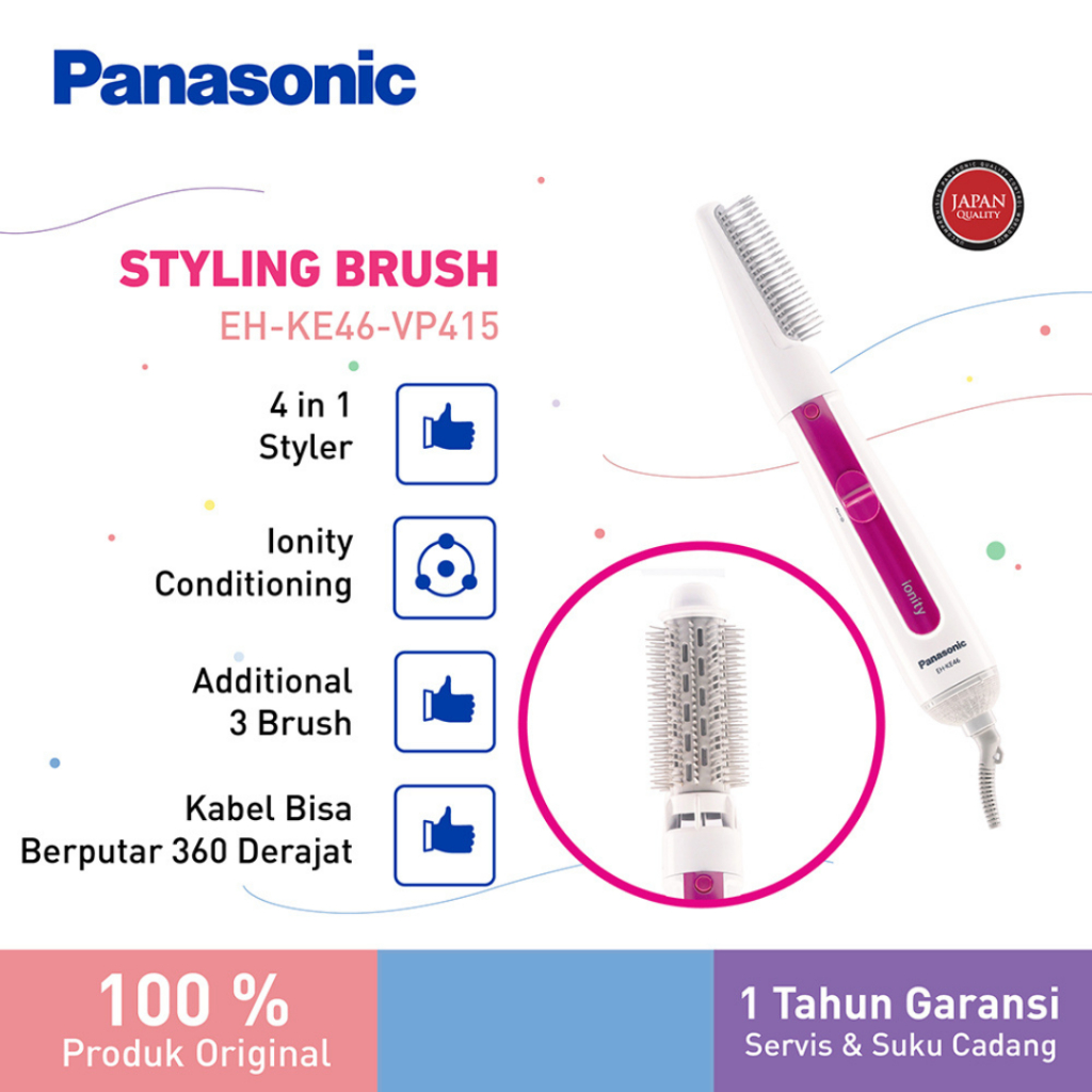 Panasonic EH-KE46 Hair Styler Penata Rambut dengan Teknologi Ion Conditioning