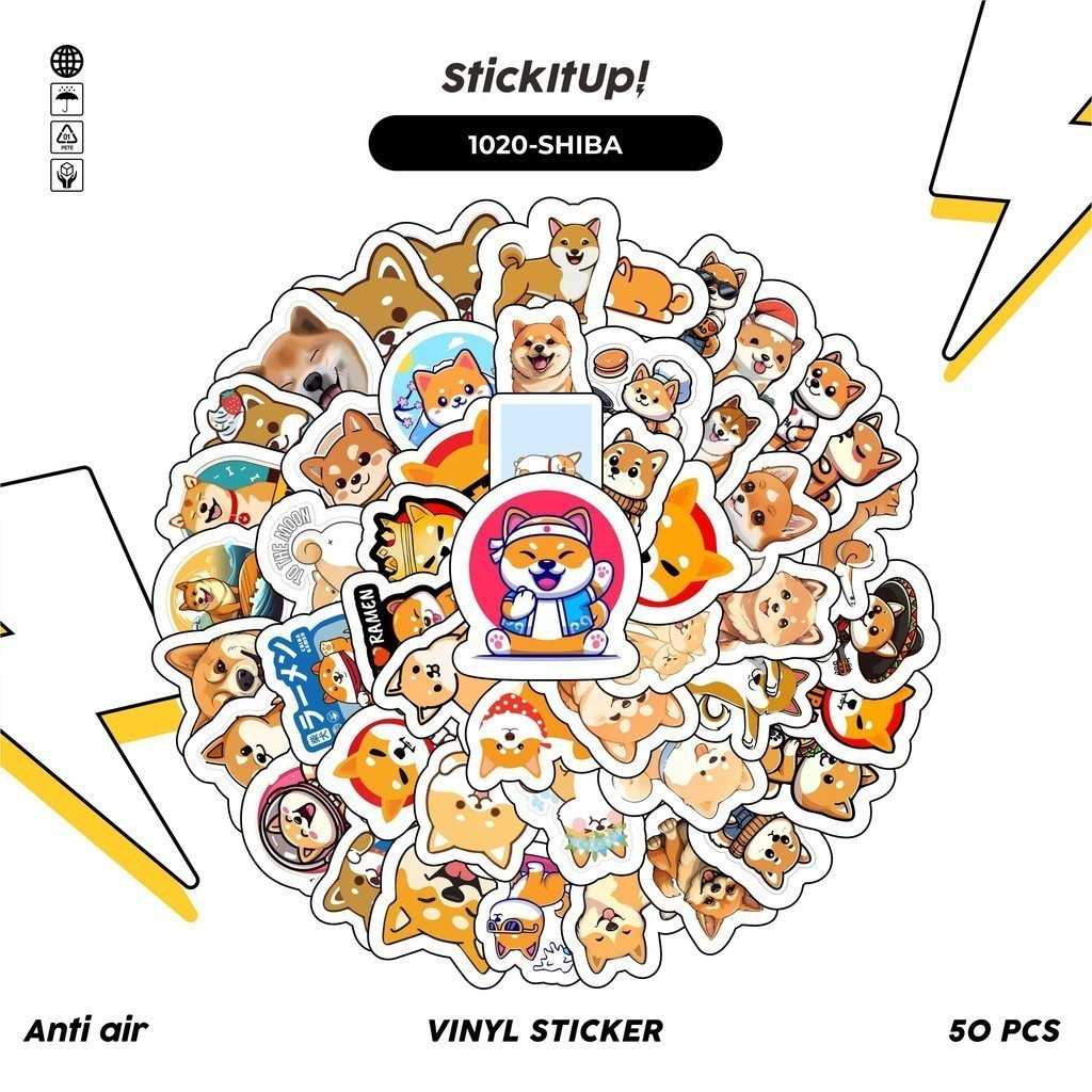 

COD✨ 100 Pcs Stiker Shiba Corgi v2 Lucu Anti Air Untuk Dekorasi Notebook Sepeda Skateboard Handphone DIY