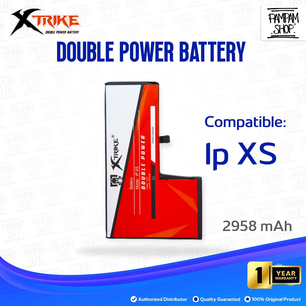 XTRIKE Baterai Double Power Iphone XS Batre Batrai Battery Dual Apple Ip Ori Original