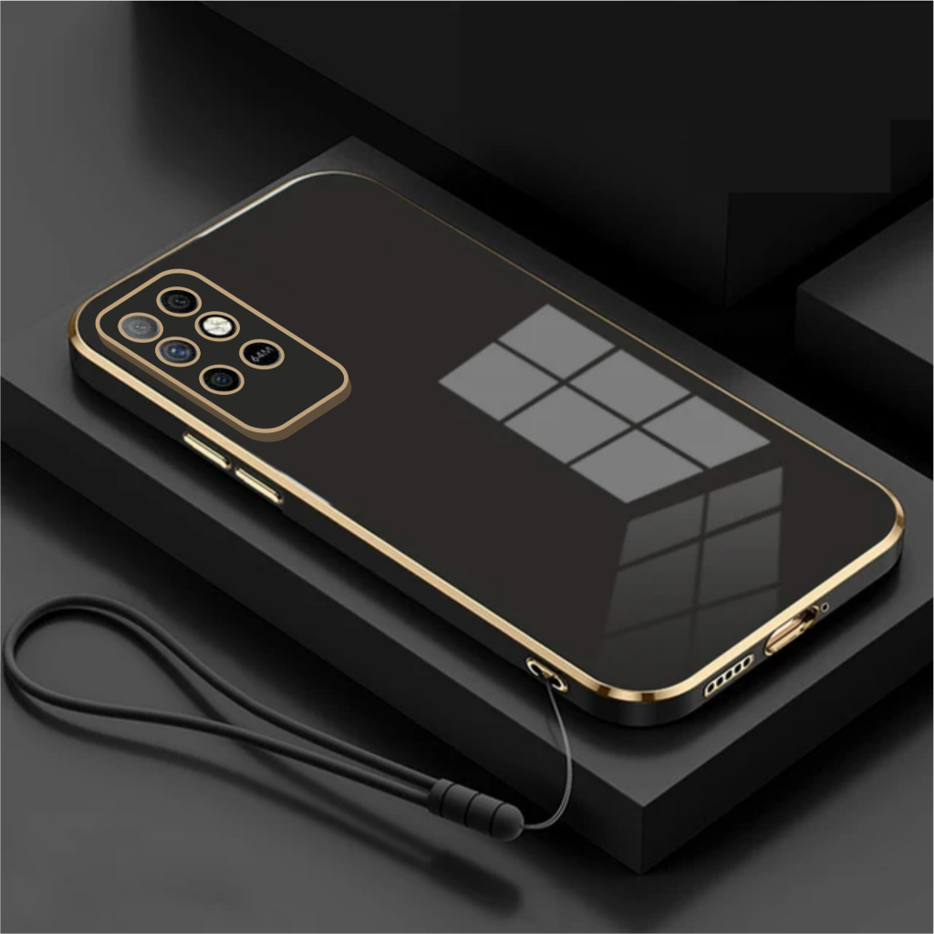 Promo Case Infinix Note 8 Casing Luxury 6D Softcase Plating Free Tali Strap