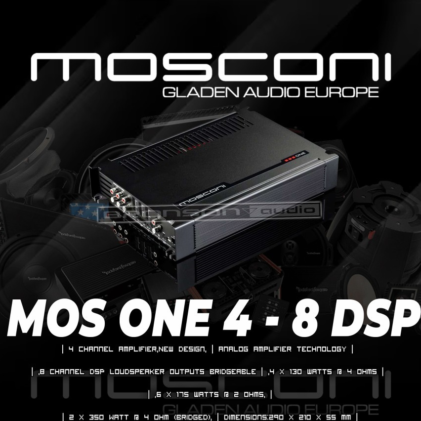 AMPLIFIER MOSCONI MOS ONE 4‐8 DSP | 4 CHANNEL AMPLIFIER