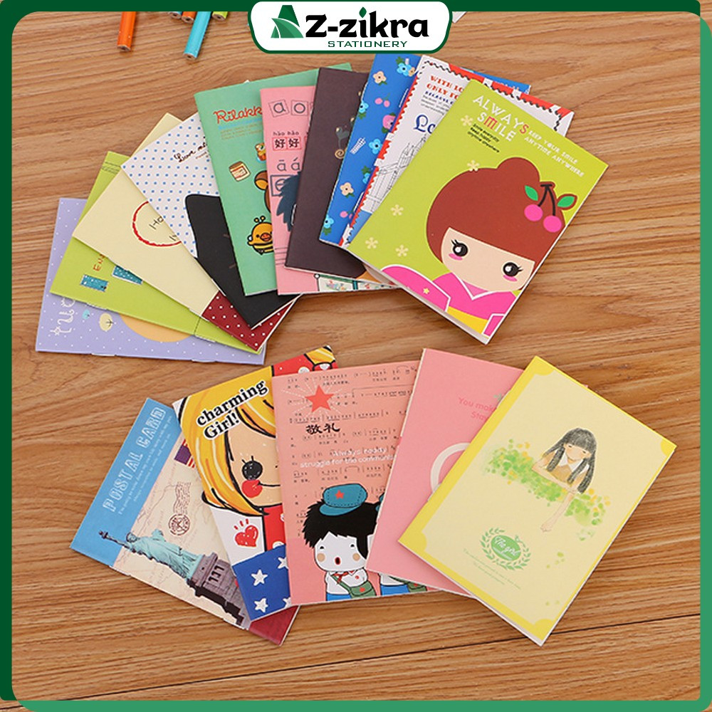 

Buku Catatan Cartoon Mini Book Lucu Anak Sekolah / Buku Tulis Mini Notebook / Buku Tulis Memo Kecil Az Zikra Stationery A25