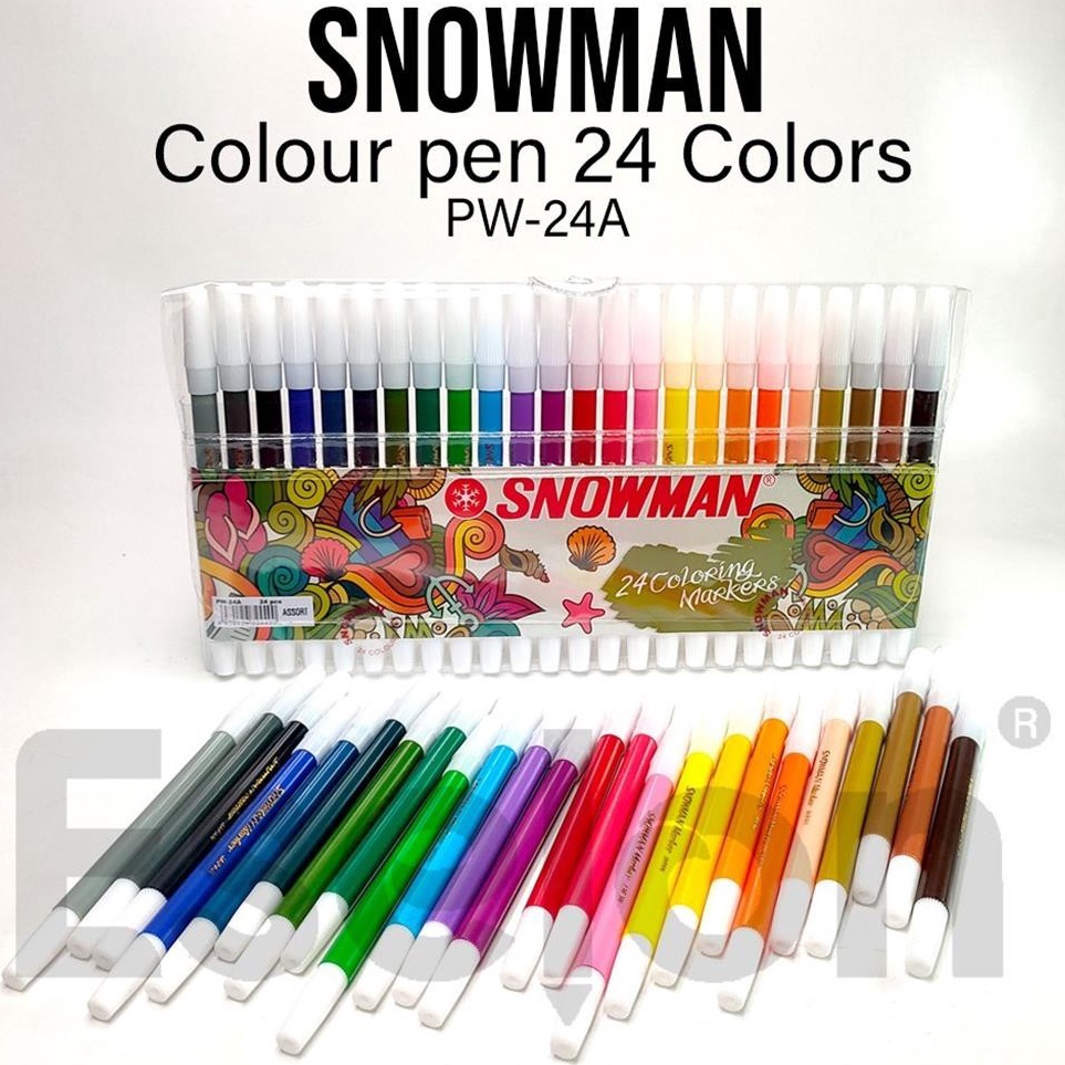 

KODE L17Q Spidol SNOWMAN 24warna ORIGINAL ASLI Spidol SNOWMAN PW24A