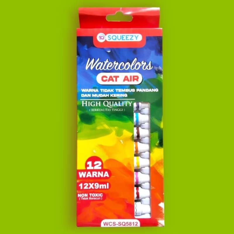 

Squeezy Cat Air 12Warna 9ml | Cat Air Untuk Melukis