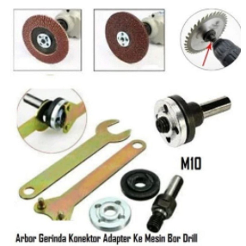 Adaptor Bor Untuk Mata Gerinda / Konektor Ke Gerinda Adaptor Bor ke Gerinda