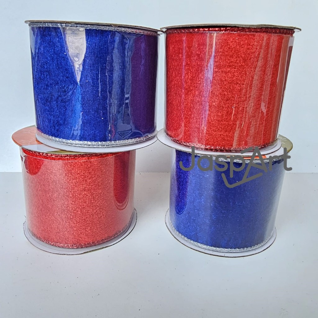 

PITA GLITTER NATAL PINGGIR KAWAT PITA PARCEL PITA CHRISTMAS PITA HIASAN CANTIK LEBAR 6,3 CM PITA NATAL