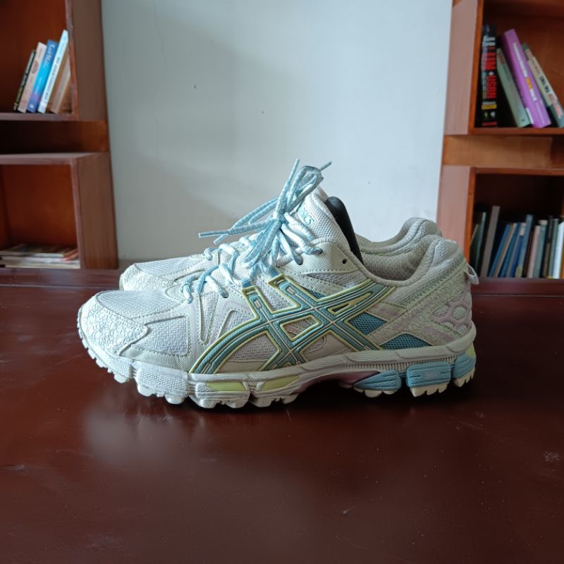 Asics Gel Kahana 8 Biru Muda Putih Sepatu Casual Trailrun Unisex Second Original