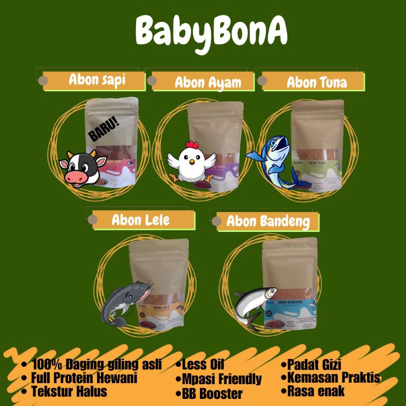 abon mpasi/ abon ikan/ abon ayam/ abon lele/ abon tuna/ abon bandeng/abon sapi