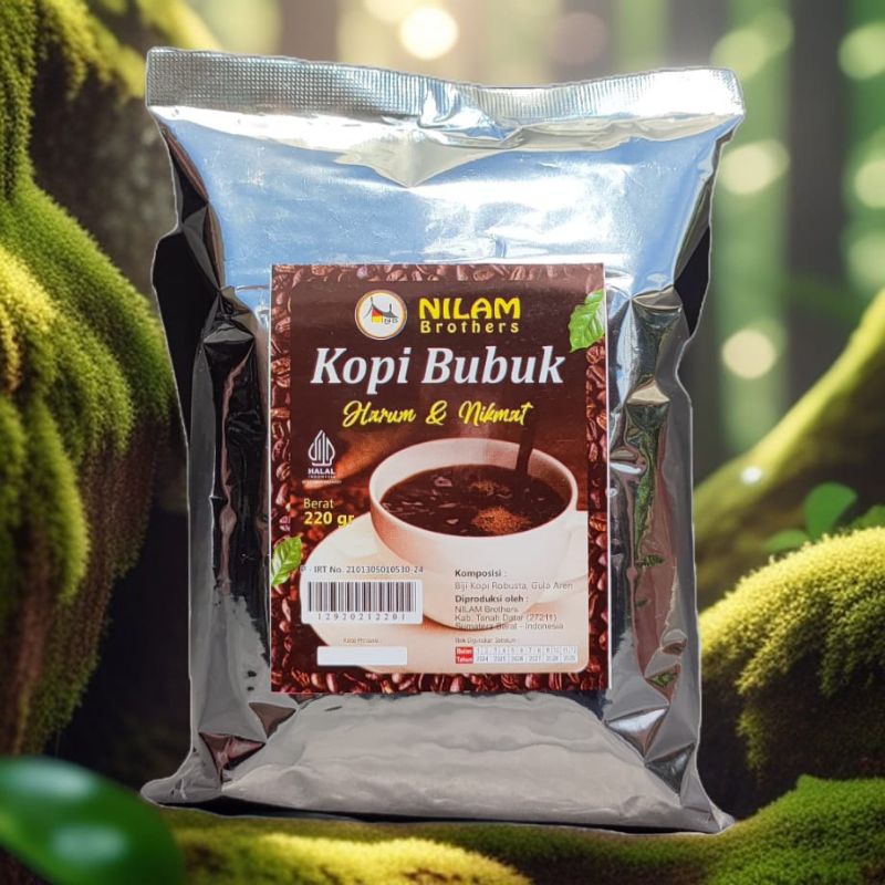 

Kopi Bubuk Tradisional Kab. Tanah Datar Produksi Nilam Brothers 220 gr