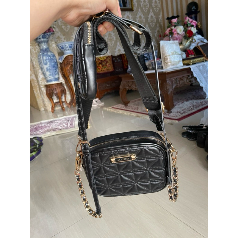 Preloved Tas Aldo** Woman Halaberyn Crossbody Black