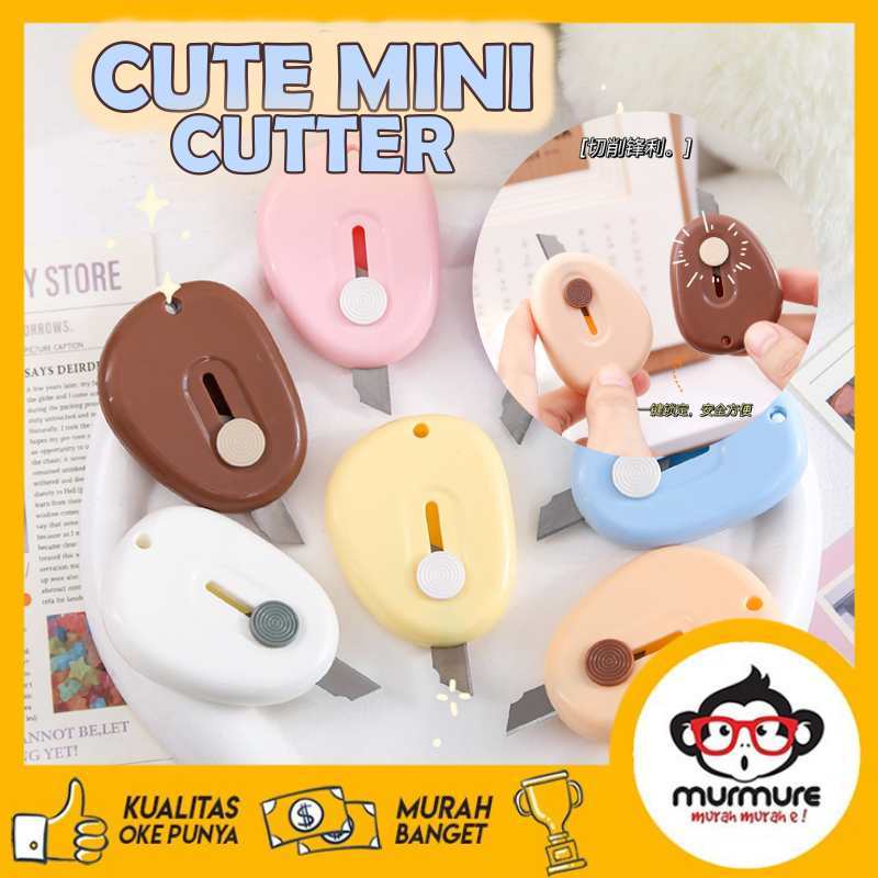 

MURMURE.ID | GANTUNGAN PISAU CUTTER MINI POLOS CUTTER OVAL MOBIL CUTTER WARNA PASTEL