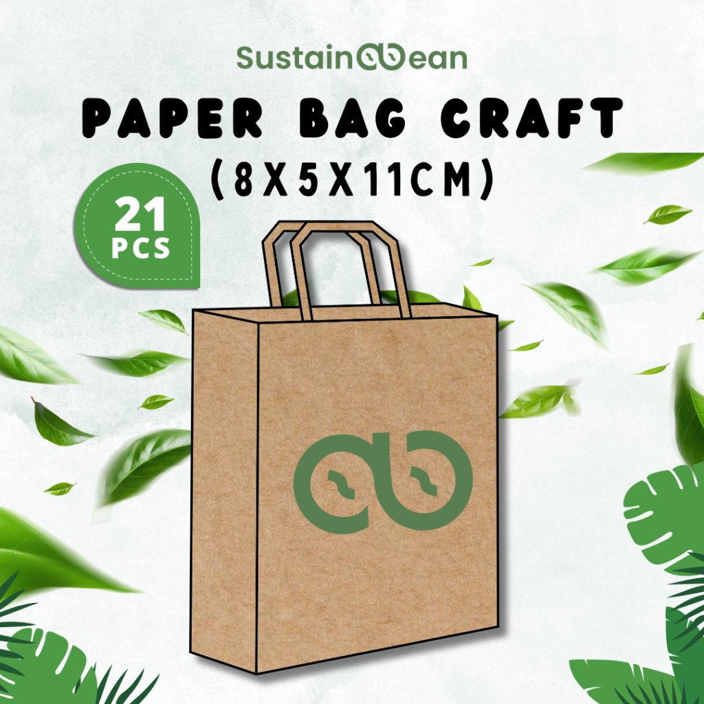 

Paper Bag Sustainabean Standar | Kertas Kraft | Ukuran 8x5x11cm | Isi 21 pcs