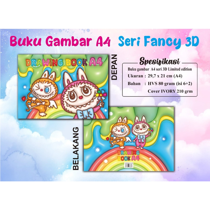 

Buku Gambar A4 Fancy LABUBU