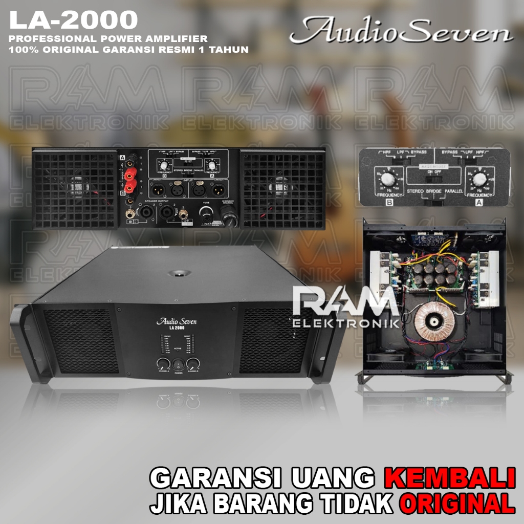 Power Amplifier 2 Channel AUDIO SEVEN LA2000 | LA 2000 Class AB Original