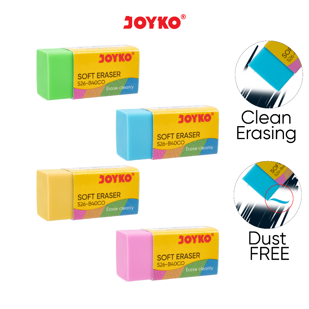 

Penghapus / Penghapus Pensil / Penghapus Joyko 526-B40CO Berwarna ( BELI 3PCS LEBIH MURAH)