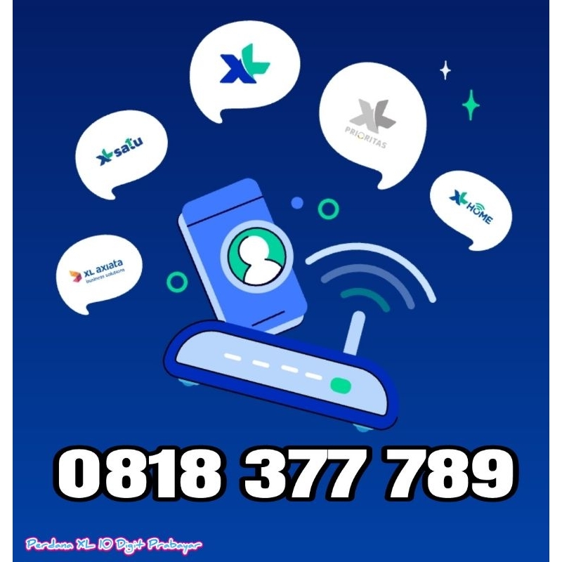 XL PRABAYAR 10 DIGIT NOMOR CANTIK 1818 8686 77789 888