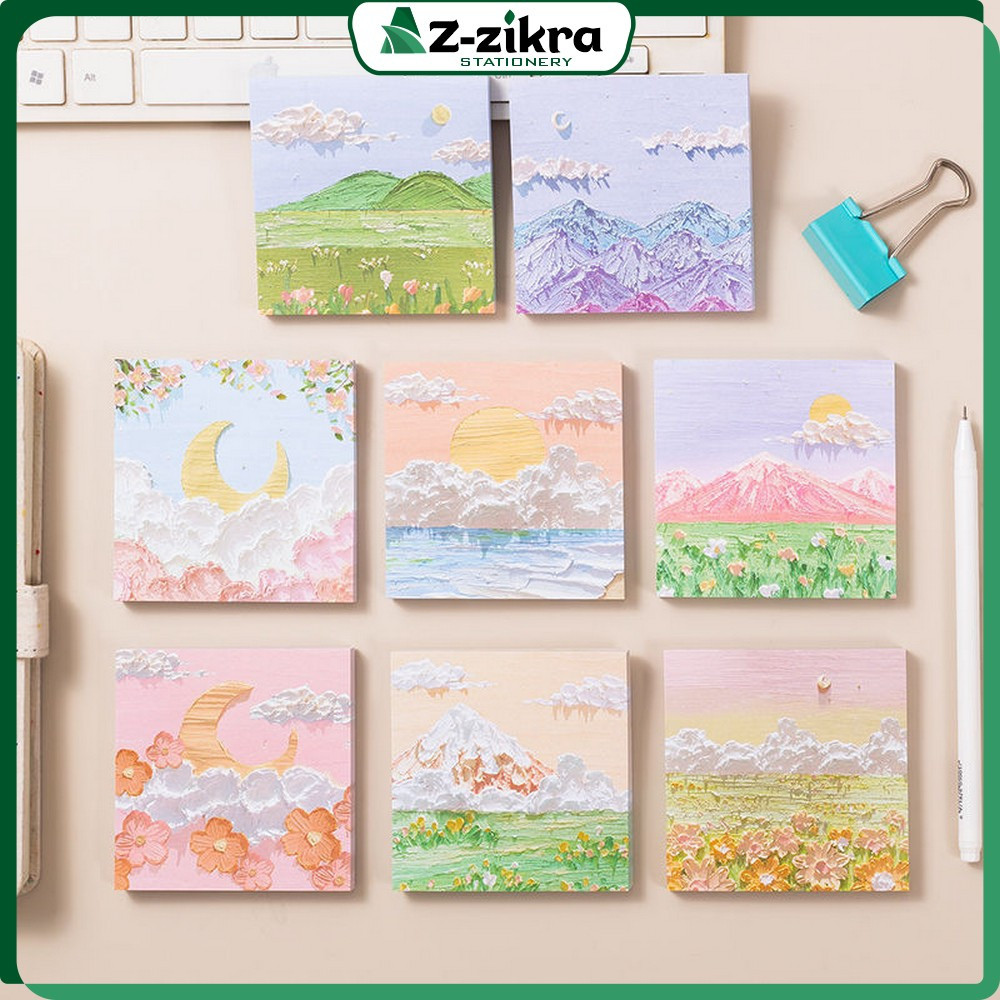

Memo Tempel Notes Pemandangan / Memo Tempel Aesthetic Sticky Notes Motif Alam Indah / Note Beauty nature / Memopad lucu Az Zikra Stationery A37
