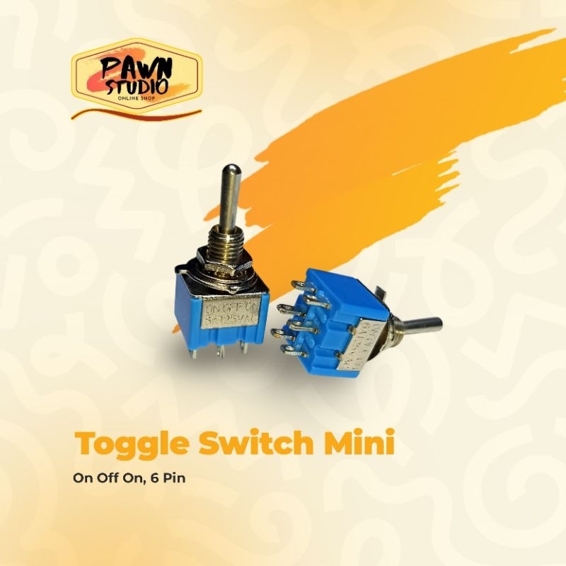 Saklar Switch Toggle Switch On Off On 6 Pin 6 kaki 6p MINI 6A 125VAC