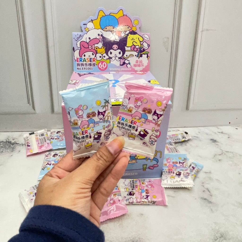 

Penghapus Mystery Sanrio Gepeng 1 PCS Special Edition SUPER LUCU Imut Favorit Anak / Penghapus Misteri Sanrio Gepeng Eraser Kekinian Best Seller Kualitas Terbaik Bisa Grosir dan COD