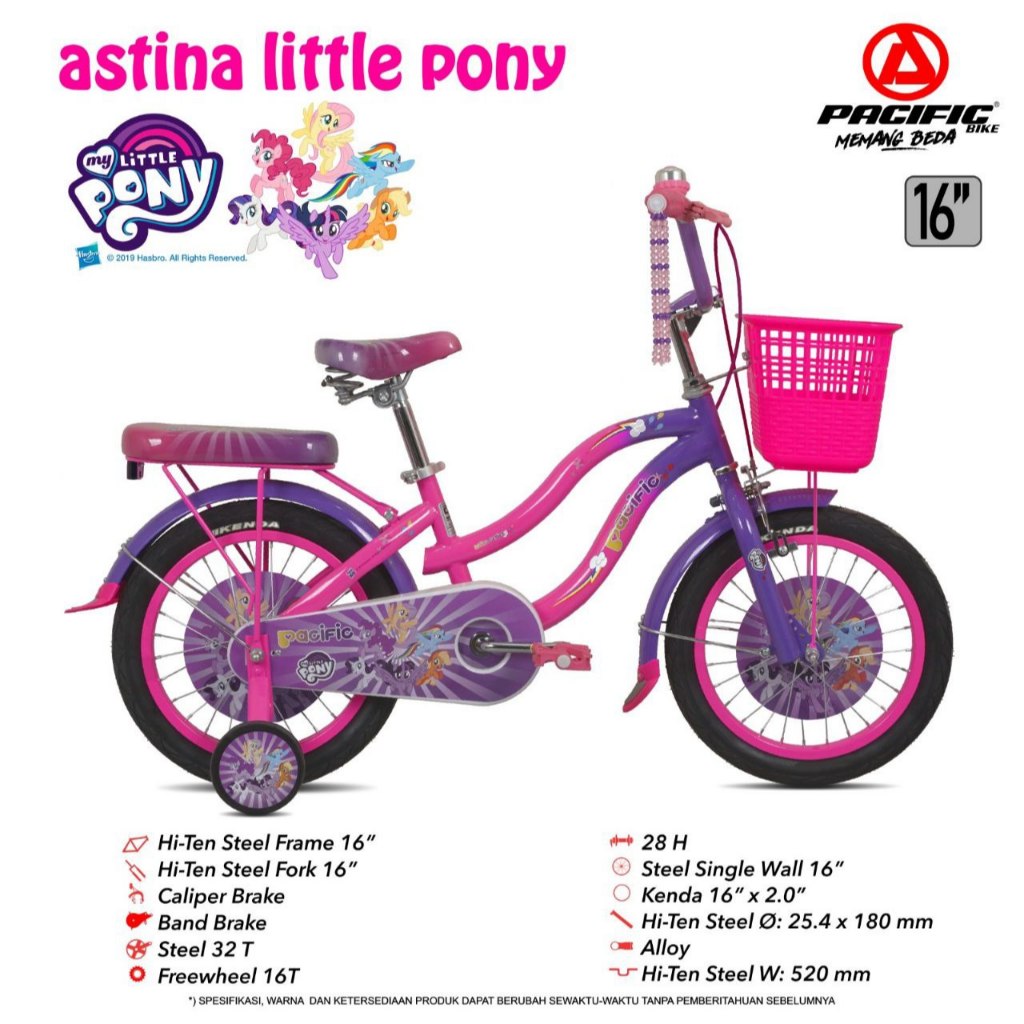 SEPEDA MINI 16" PACIFIC ASTINA LITTLE PONY