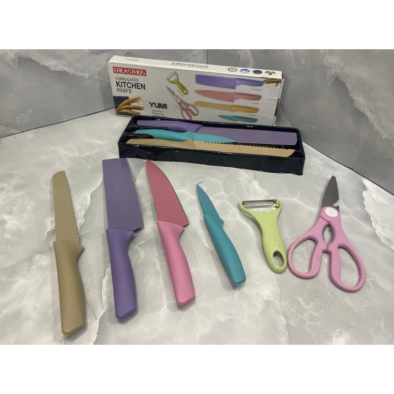 pisau set 6in1 rainbow