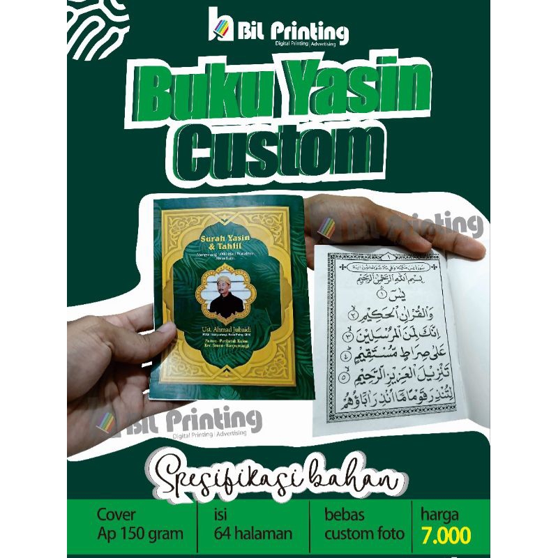 YASIN 64 HALAMAN / BUKU YASIN DAN TAHLIL / BUKU YASIN / CETAK BUKU YASIN CUSTOM / MURAH