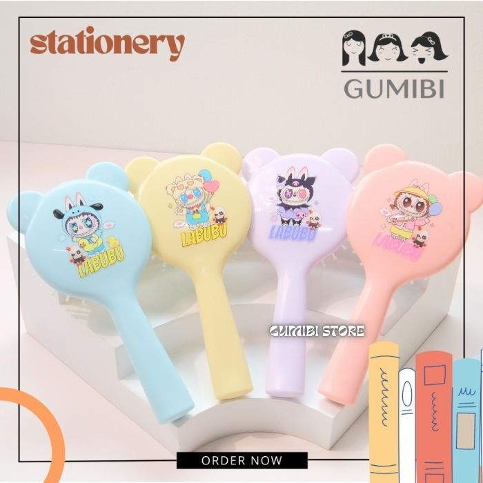 WET BRUSH SISIR ANTI KUSUT SISIR LABUBU BENTUK KUPING LUCU IMUT TERMURAH