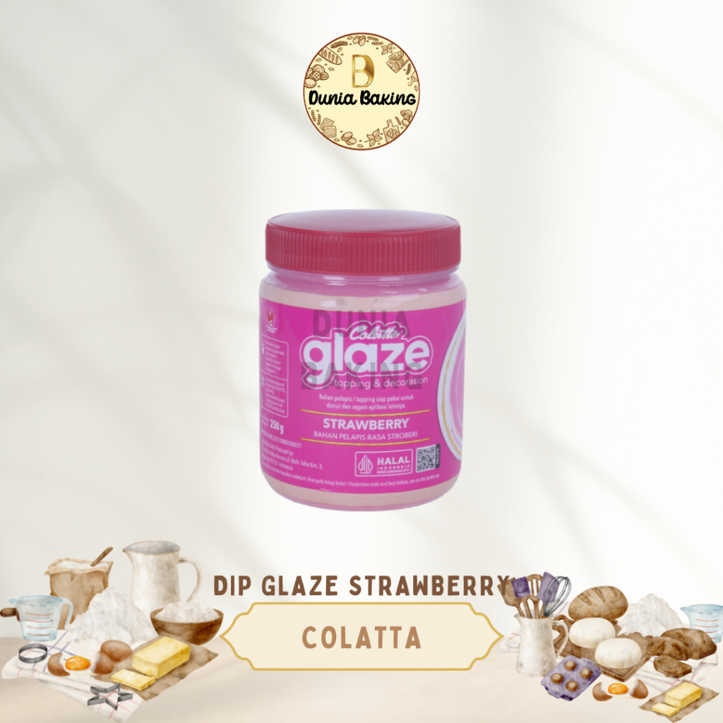 

Colatta glaze stroberi 250gram botol | Colatta glaze stroberi | Toping donat colatta