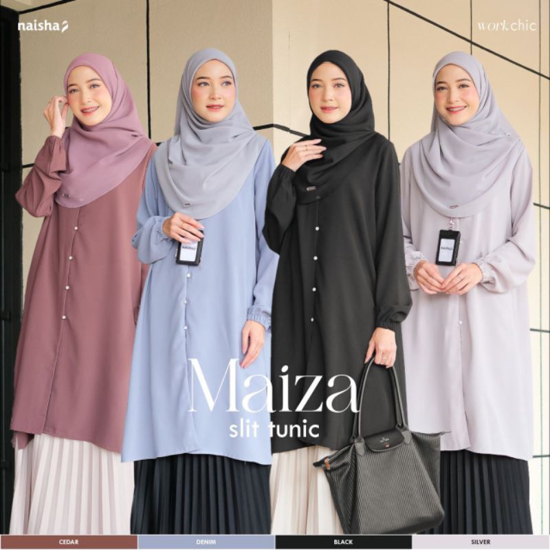 Naisha Workchic | Maiza Slit Tunic | Kemeja Tunic Muslimah elegance