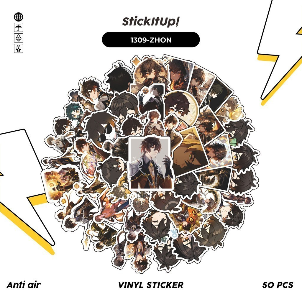 

COD✨ 100 Pcs Stiker Genshin Impact Zhongli Q-1 Mini Diary Lucu Anti Air Untuk Dekorasi Notebook Sepeda Skateboard Handphone DIY