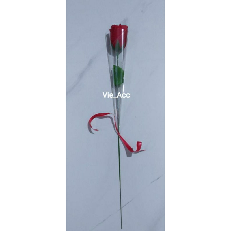 Bunga Mawar Artificial // Buket Bunga Mawar Kemas plastik // Bucket bunga mawar